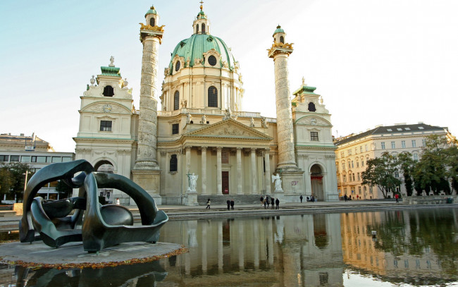 Обои картинки фото города, католические, соборы, костелы, аббатства, karlskirche, vienna, austria