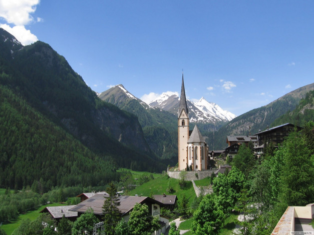 Обои картинки фото heiligenblut, austria, города, католические, соборы, костелы, аббатства