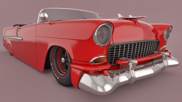 Картинка автомобили 3д 1955 chevrolet bel air convertible