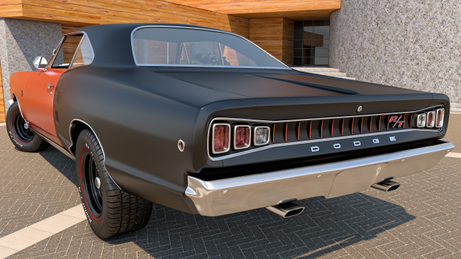 Обои картинки фото автомобили, 3д, 1968, dodge, coronet