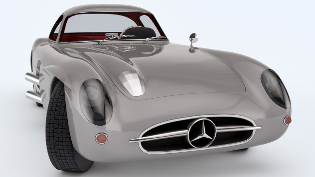 Обои картинки фото автомобили, 3д, mercedes, benz, 1955, slr, 300