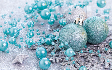 Картинка праздничные шары бусы шарики украшения мишура