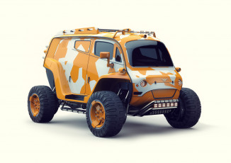 обоя uaz-2061, автомобили, 3д, дизайн, графика, 2061, uaz