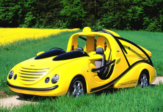 обоя rinspeed x-trem muv 1999, автомобили, rinspeed, жёлтый, 1999, muv, x-trem