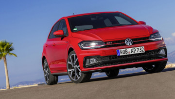 Картинка volkswagen+polo+gti+2018 автомобили volkswagen gti polo красный 2018