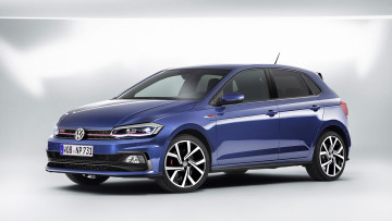 обоя volkswagen polo gti 2018, автомобили, volkswagen, polo, 2018, blue, gti