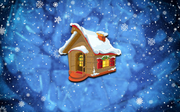 Картинка праздничные векторная+графика+ новый+год фон новый год настроение праздник дом домик рисунок снег рождество зима минимализм