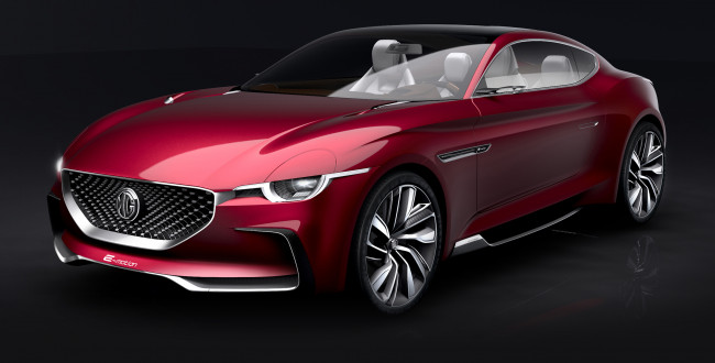 Обои картинки фото mg e-motion concept 2017, автомобили, mg, вишнёвый, 2017, concept, e-motion