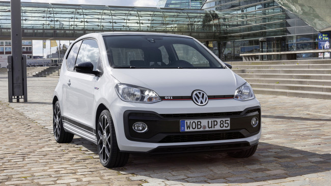 Обои картинки фото volkswagen up gti 2018, автомобили, volkswagen, белый, up, gti, 2018