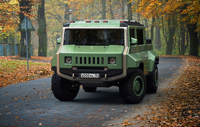 Обои картинки фото h-uaz concept 2017, автомобили, уаз, 2017, внедорожник, concept, h-uaz