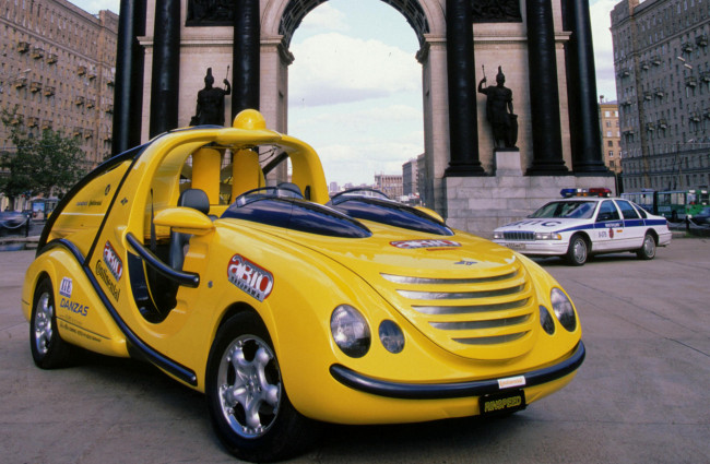 Обои картинки фото rinspeed x-trem muv 1999, автомобили, rinspeed, muv, x-trem, жёлтый, 1999
