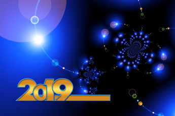 Картинка праздничные 3д+графика+ новый+год новый год фракталы 2019