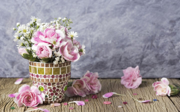 Картинка цветы букеты +композиции розовые
