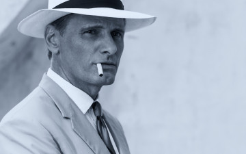 обоя мужчины, viggo mortensen, шляпа, сигарета, галстук