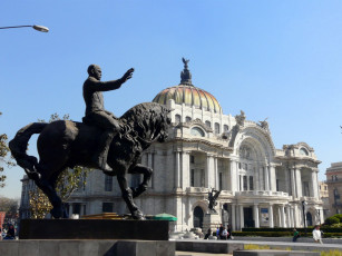 Картинка palacio de bellas artes мехико города памятники скульптуры арт объекты мексика