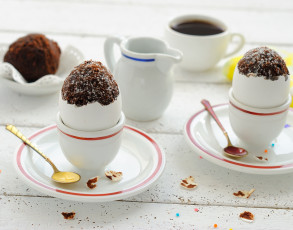 Картинка еда пирожные кексы печенье шоколадный бисквит кофе яйцо