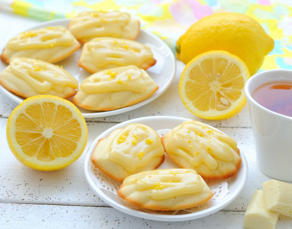 Обои картинки фото еда, пирожные, кексы, печенье, лимоны