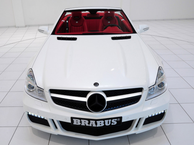 Обои картинки фото brabus, автомобили, mercedes, белый