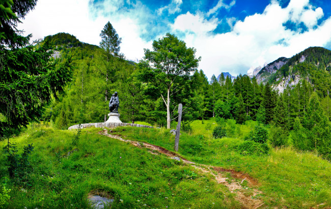 Обои картинки фото словения, bovec, природа, пейзажи, горы, лес