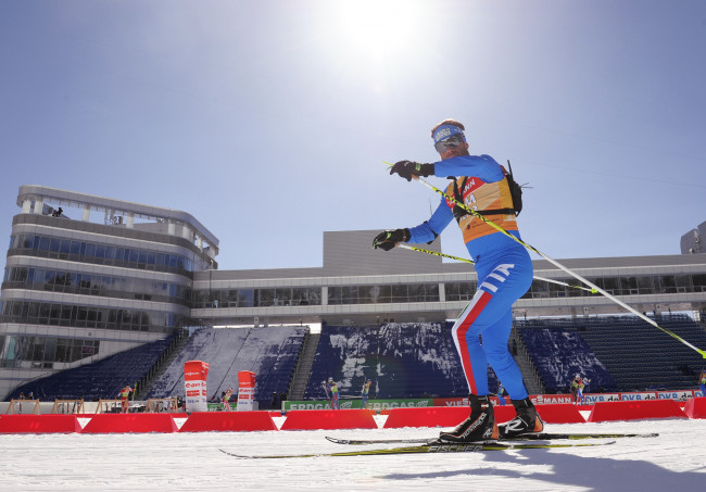 Обои картинки фото спорт, лыжный спорт, лыжи, лыжник, стадион, спортсмен