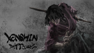 Картинка аниме rurouni+kenshin самурай меч himura kenshin мужчина