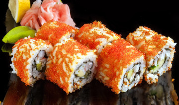 Картинка еда рыба +морепродукты +суши +роллы роллы японская кухня икра