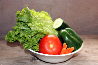 обоя еда, овощи, помидор, перец, салат