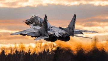 Картинка миг+29 авиация боевые+самолёты ввс россии сопла реактивный истребитель миг 29