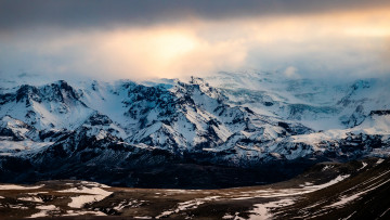 Картинка природа горы фотография облака снег зима