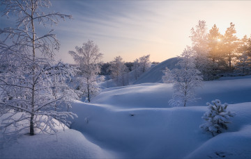 Картинка алексей+богорянов природа восходы закаты зима снег