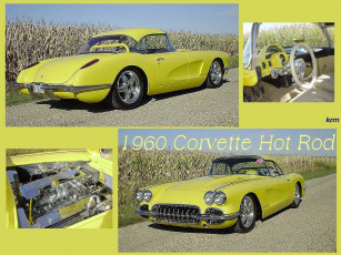 Картинка chevrolet corvette hot rod автомобили