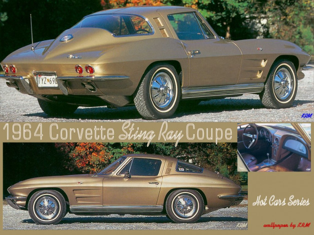 Обои картинки фото chevrolet, corvette, sting, ray, coupe, автомобили