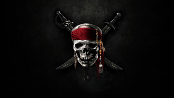 обоя кино, фильмы, pirates, of, the, caribbean, череп, кинжалы, пираты