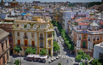 Картинка севилья испания города улицы дома