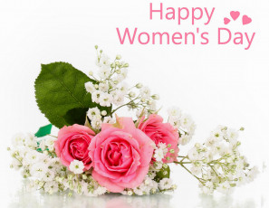 обоя праздничные, международный женский день - 8 марта, розы