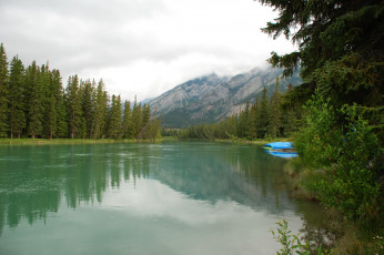 Картинка banff+national+park+alberta +canada природа реки озера banff ели горы лес canada озеро