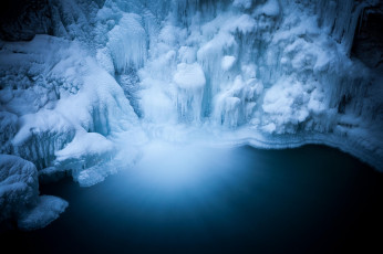 Картинка природа айсберги+и+ледники пещера водопад лед вода