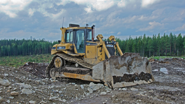 Обои картинки фото caterpillar d6r bulldozer, техника, бульдозеры на гусенецах, мощь, ковш, бульдозер