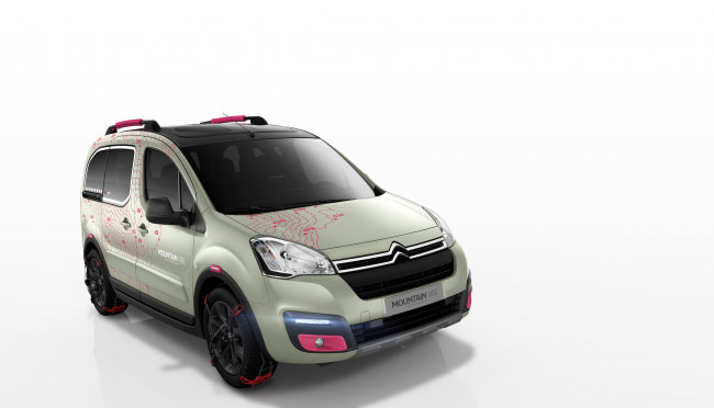 Обои картинки фото автомобили, citroen, concept, vibe, светлый, 2015г, mountain, berlingo, citroеn