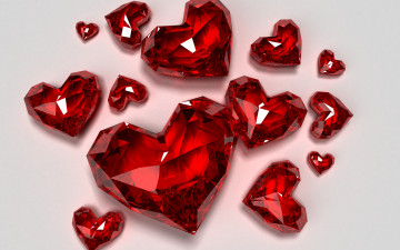 обоя праздничные, день святого валентина,  сердечки,  любовь, день, святого, валентина, праздник, сердца, сердечки, красный, украшения, всех, влюбленных, камни, алмазы, огранка, стекло