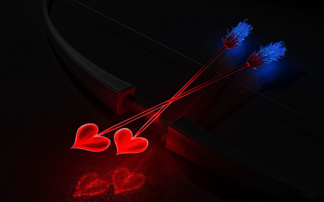 Обои картинки фото 3д графика, романтика , romantics, лук, стрелы