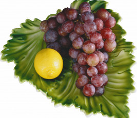 Картинка еда фрукты ягоды виноград лимон