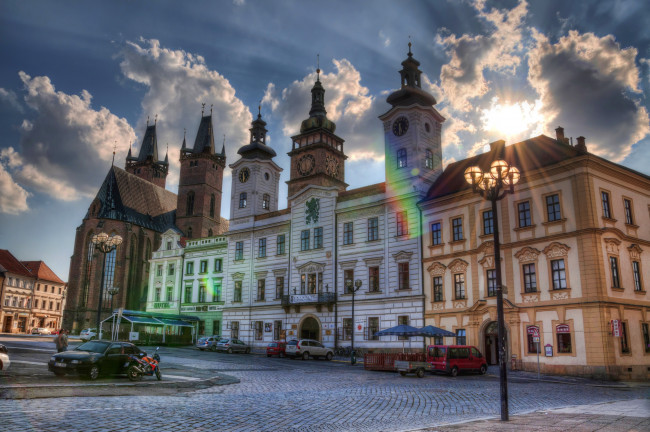 Обои картинки фото hradec, kralove, Чехия, города, здания, дома, улица
