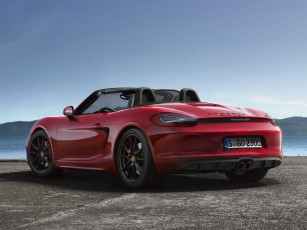 Картинка автомобили porsche 2014г 981 gts boxster красный