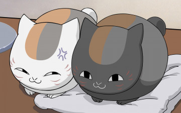 обоя аниме, natsume yuujinchou, кошки, полосы