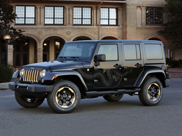 Обои картинки фото 2014 jeep wrangler dragon, автомобили, jeep, dragon, черный, wrangler