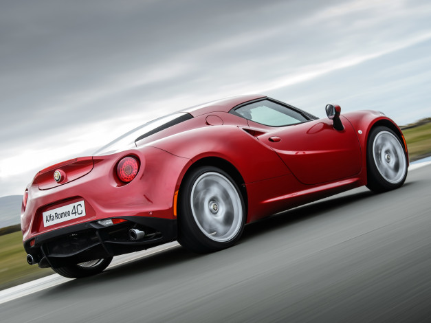 Обои картинки фото автомобили, alfa romeo, 4c, 960, 2013, красный, alfa, romeo