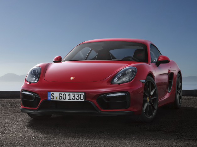 Обои картинки фото автомобили, porsche, красный, 2014г, 981, gts, boxster