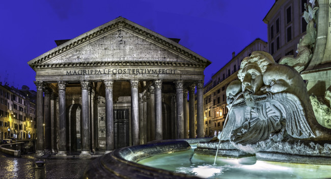Обои картинки фото города, рим,  ватикан , италия, фонтан, колонны