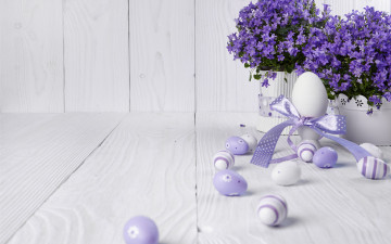 Картинка праздничные пасха лаванда easter яйца цветы flowers spring eggs